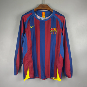 Barcelona   Home   2005-06   -   Retro   Shirt   (Full   Sleeves)